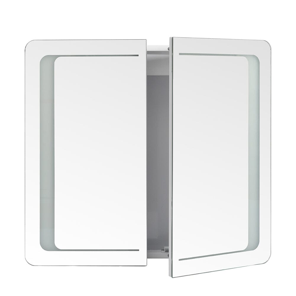 Double Door LED Bathroom Mirror Cabinet with Bluetooth Bathroom Mirror Cabinets Living and Home 