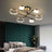 Lightsin Sleek Modern Brass and Black Circular LED Ceiling Light Lightsin 