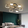 Lightsin Sleek Modern Brass and Black Circular LED Ceiling Light Lightsin 