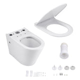 80cm H 2-Piece Elongated Toilet with Dual Flush Toilet Living and Home 