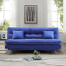 Modern 3-Seater Linen Fabric Sofa Bed with Cushions and 2 Pillows Sofa Beds Living and Home 