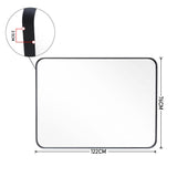 80/122cm W Aluminum Frame Bathroom Vanity Wall Mirror with Rounded Corner Bathroom Mirrors Living and Home 