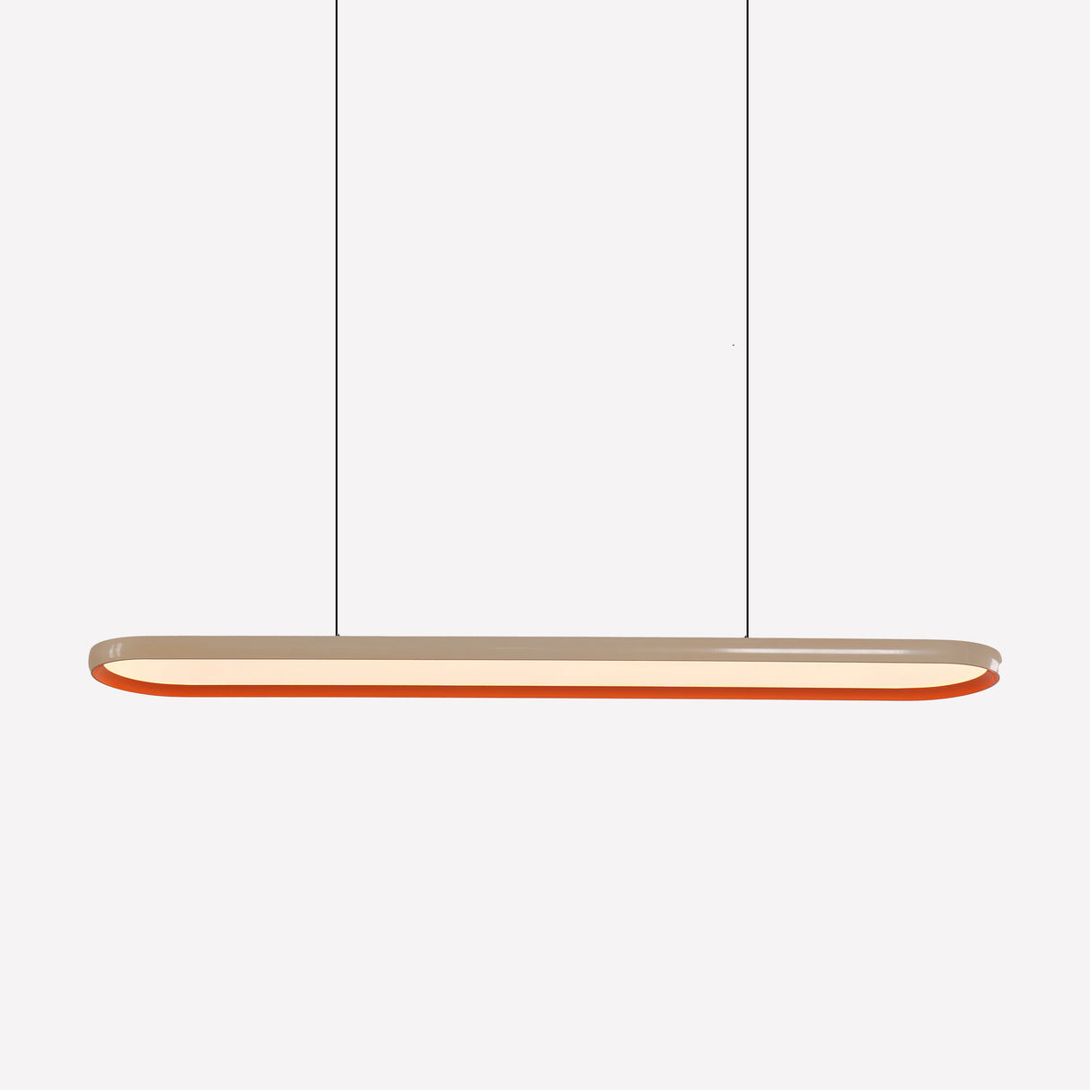 Lightsin Ivory and Orange Modern LED Pendant Light with Sleek Oval Design Lightsin UK 