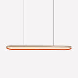 Lightsin Ivory and Orange Modern LED Pendant Light with Sleek Oval Design Lightsin UK 