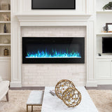 50 Inch Wall Mounted Electric Fireplace Insert Heater 9 Flame Colours 1800W Wall Mounted Fireplaces Living and Home 