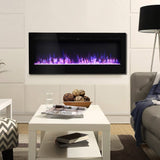 50 Inch Wall Mounted Electric Fireplace Insert Heater 9 Flame Colours 1800W Wall Mounted Fireplaces Living and Home 