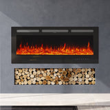 50 Inch Wall Mounted Electric Fireplace Insert Heater 9 Flame Colours 1800W Wall Mounted Fireplaces Living and Home 