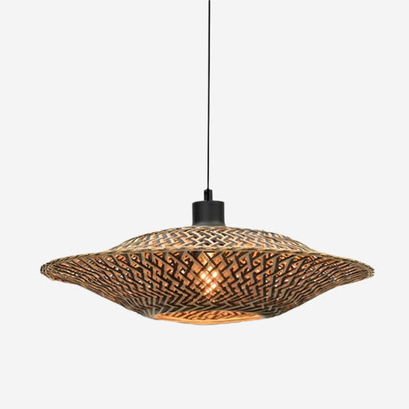 Lightsin Handcrafted Black Natural Earthy Tones Bamboo Pendant Light Lightsin UK 