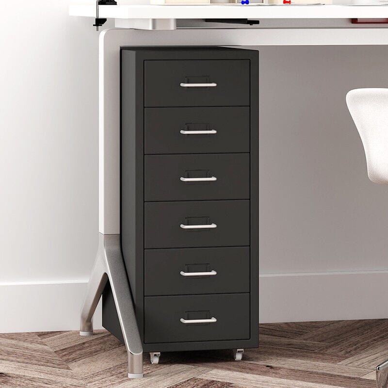 3/4/6/8Drawers Office Filing Cabinet Metal White Chest Storage Unit Wheels Cabinets Living and Home 