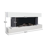 Contemporary Wall Mounted/Freestanding Fireplace Mantel for Living Room Fireplace Suites Living and Home 