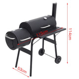 Charcoal BBQ Grill with Offset 2-in-1 Smoker BBQ Grills Living and Home 