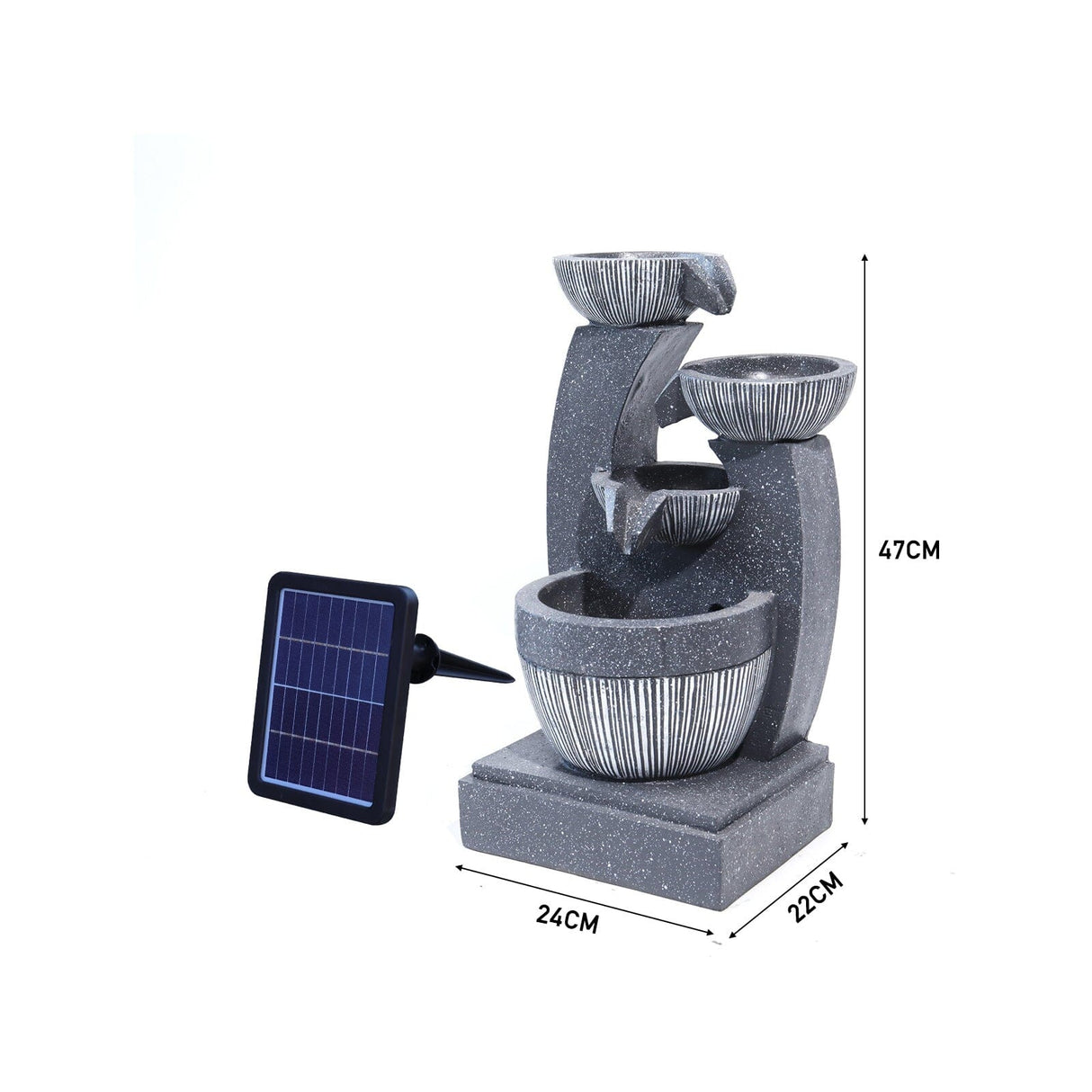 Water Fountain Rockery Decoration Solar Powered for Outdoor Decoration Fountains Living and Home 