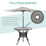 Garden Bistro Table Round Hollow Table with Parasol Hole Garden Dining Tables Living and Home 