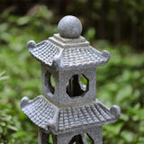 Pagoda Solar Garden Fountain with LED Lights Fountains Living and Home 