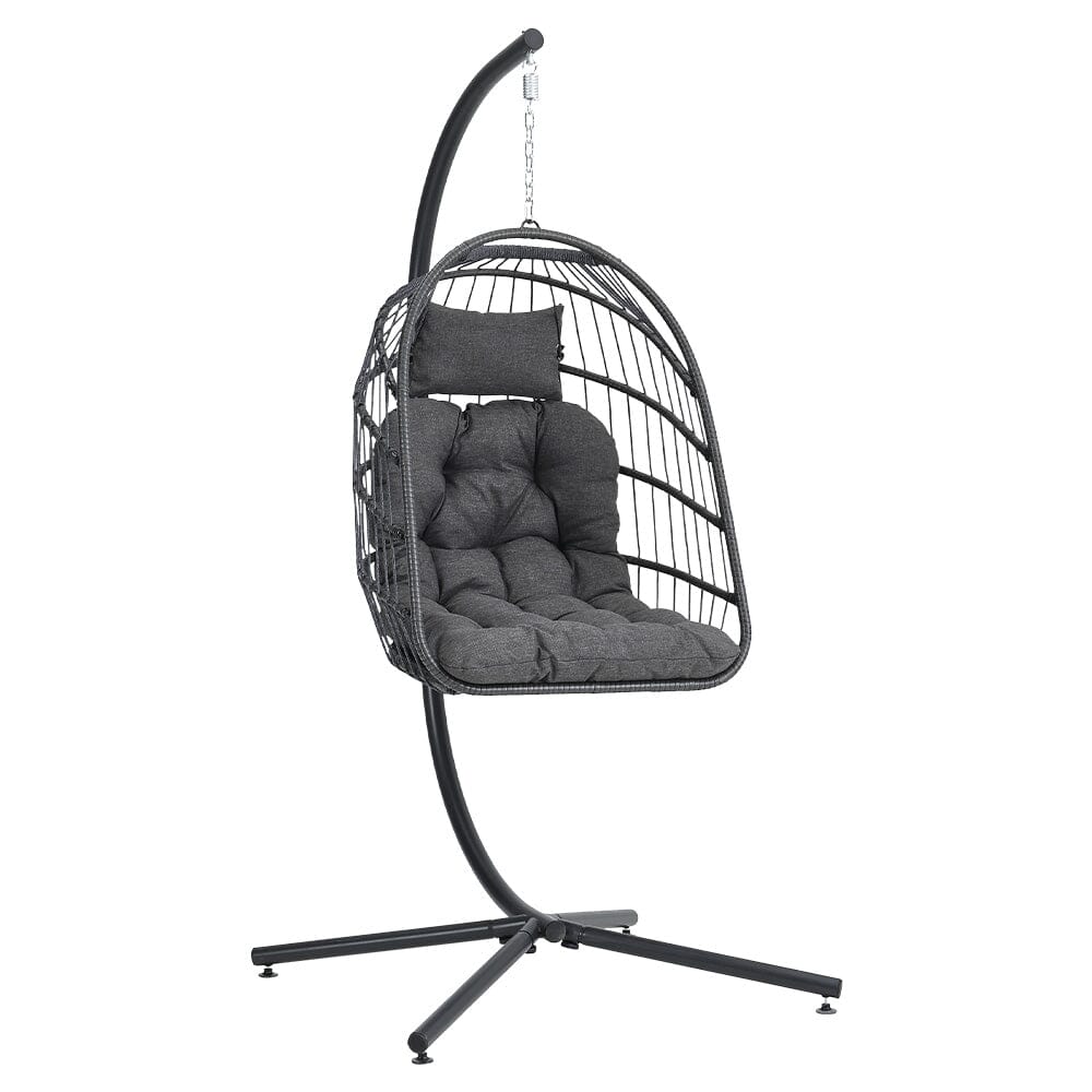 Hanging Chair with Stand and Cushion Patio Swing Chairs Living and Home 