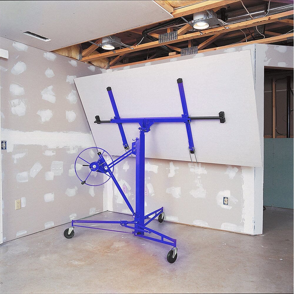 16FT Drywall Lifter Panel Hoist Rolling Caster Construction With Lockable Wheels Cranes Living and Home 