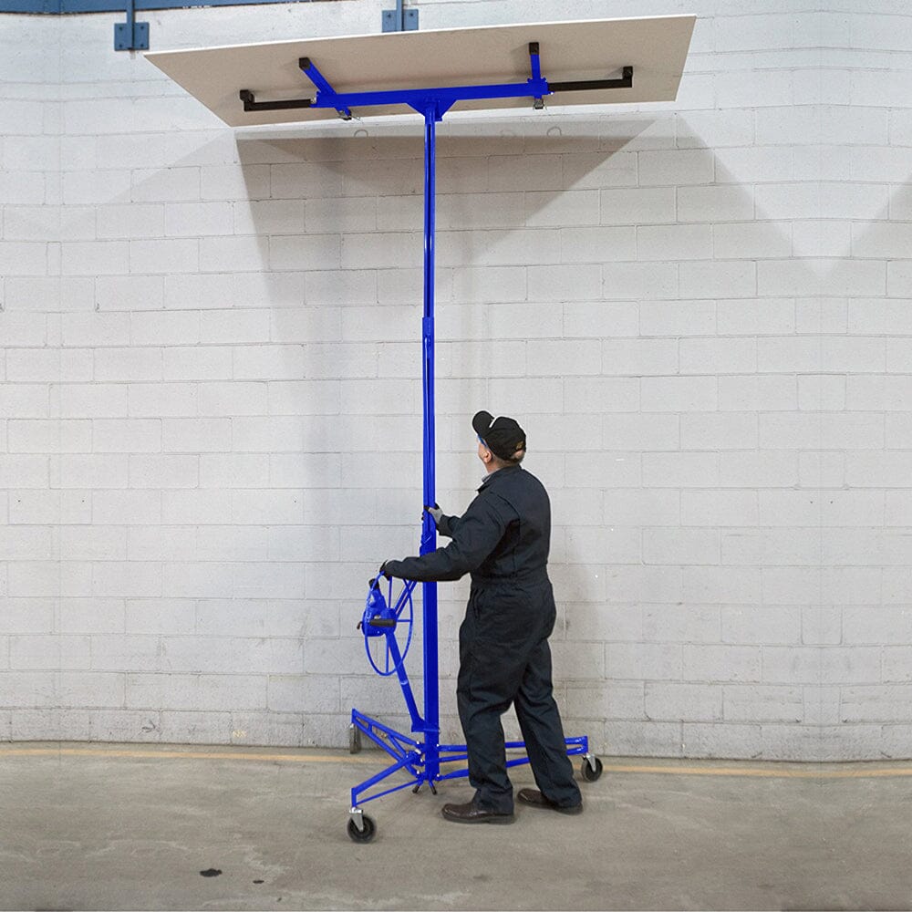 16FT Drywall Lifter Panel Hoist Rolling Caster Construction With Lockable Wheels Cranes Living and Home 