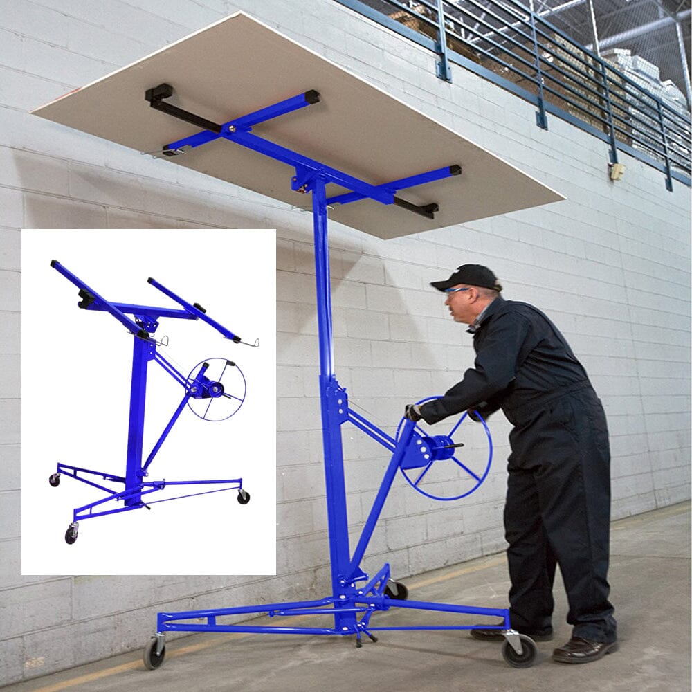 16FT Drywall Lifter Panel Hoist Rolling Caster Construction With Lockable Wheels Cranes Living and Home 