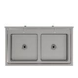 Stainless Steel Two Compartment Commercial Sink with Shelf Kitchen Sinks Living and Home 