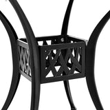 Cast Aluminum Square Outdoor Dining Table Black Garden Dining Tables Living and Home 