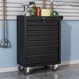 Lockable 7 Drawer Tool Trolley Rolling Cabinet Tool Storage Cabinets Living and Home 