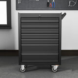 Lockable 7 Drawer Tool Trolley Rolling Cabinet Tool Storage Cabinets Living and Home 