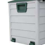 Livingandhome Waterproof Large Plastic Garden Storage Box with Wheels Living and Home 