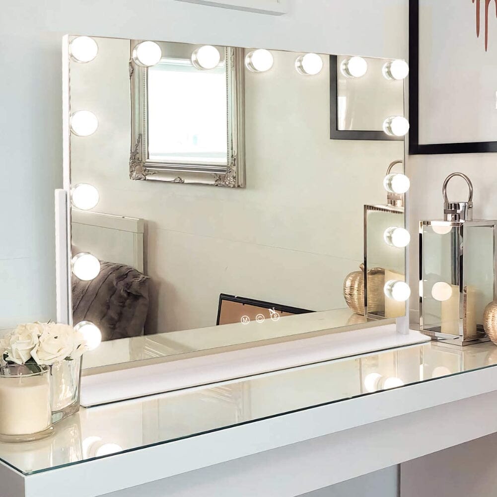 Adjusted Hollywood Vanity LED Lighted Makeup Mirror LED Make Up Mirrors Living and Home 