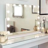 Adjusted Hollywood Vanity LED Lighted Makeup Mirror LED Make Up Mirrors Living and Home 