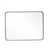 122cm W Aluminum Frame Bathroom Vanity Wall Mirror with Rounded Corner Bathroom Mirrors Living and Home 