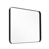 122cm W Aluminum Frame Bathroom Vanity Wall Mirror with Rounded Corner Bathroom Mirrors Living and Home 