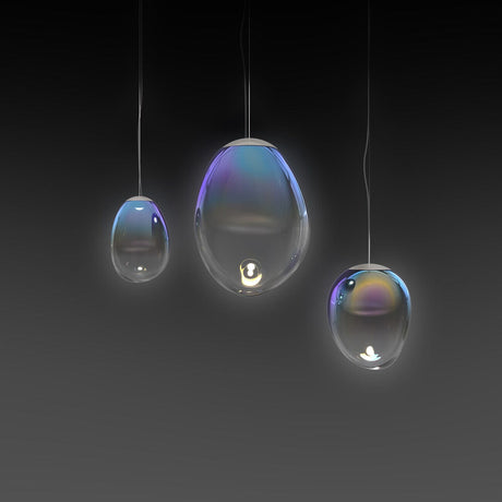 Lightsin Elegant Nebula Coloured Glass Pendant Light Lightsin UK 25cm Dia × 28cm H In Stock 