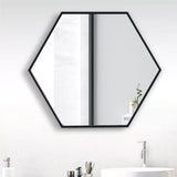 Wall Mounted Modern Hexagon Vanity Mirror for Living Room Bathroom Living and Home 