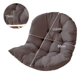 Thick Hanging Egg Swing Chair Cushion Black/Dark Grey/Light Grey Living and Home 