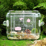 Portable Transparent Hamster Cage Living and Home 