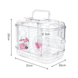 Portable Transparent Hamster Cage Living and Home 