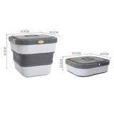 13 Liters Capacity Grey Foldable Pet Food Storage Container with Lid Living and Home 