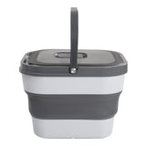 13 Liters Capacity Grey Foldable Pet Food Storage Container with Lid Living and Home 