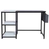 Premium Wooden Office Desk with Storage Shelf and Fabric Pouch Living and Home 