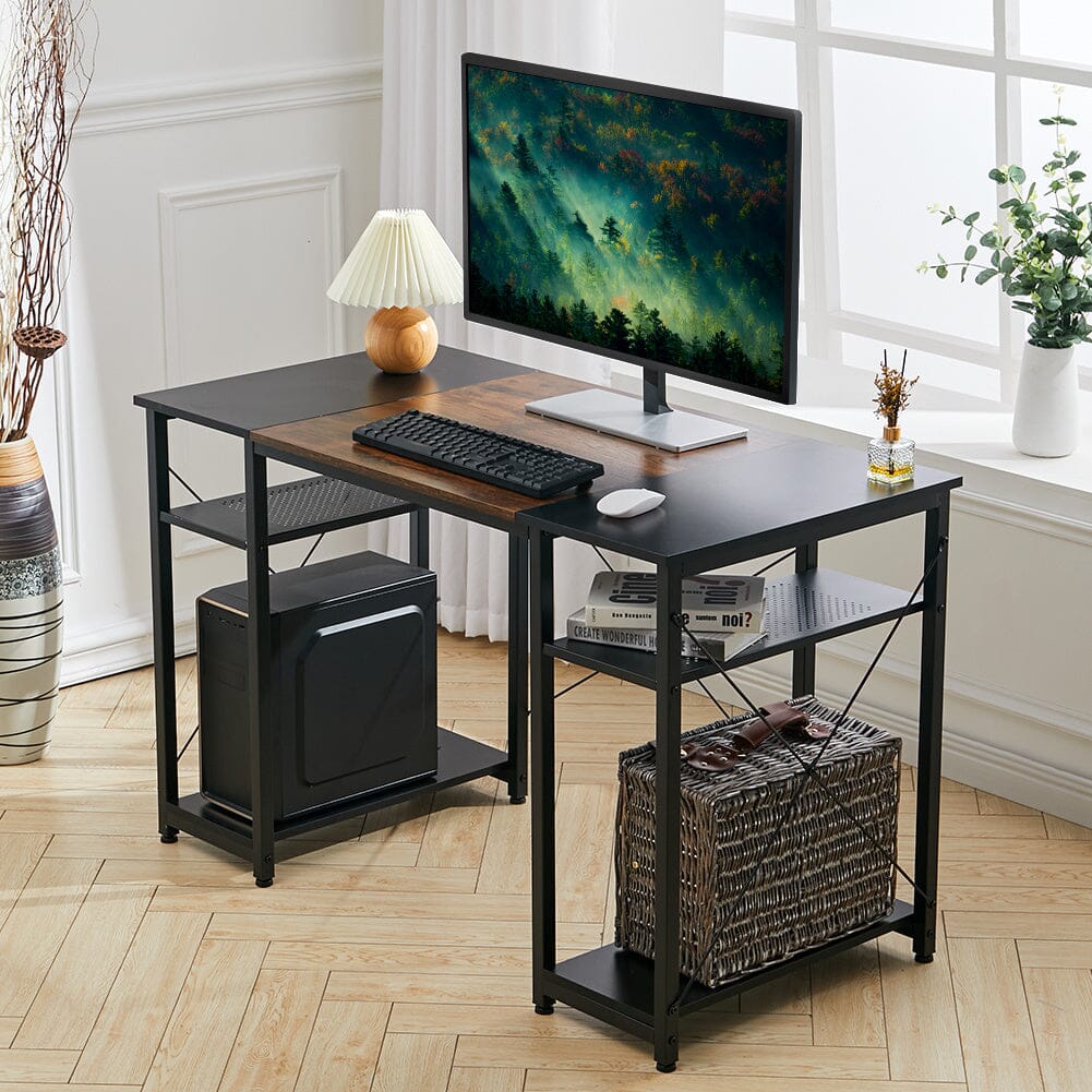 Stylish 120 cm Computer Desk with Dual-Surface Finish Living and Home 