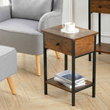 Industrial Side Table with Drawer for Living Room Living and Home 