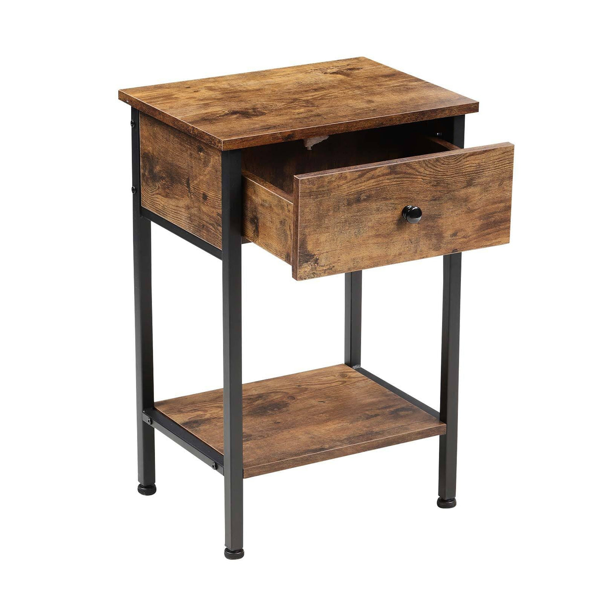 Industrial Side Table with Drawer for Living Room Living and Home 