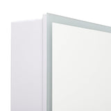 Modern Rectangular LED Bathroom Mirror with Wall Mount Cabinet Bathroom Mirror Cabinets Living and Home 