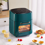 11L Large Green 360° Heat Rotation Digital Air Fryer Oven Kitchen Air Fryers Living and Home 