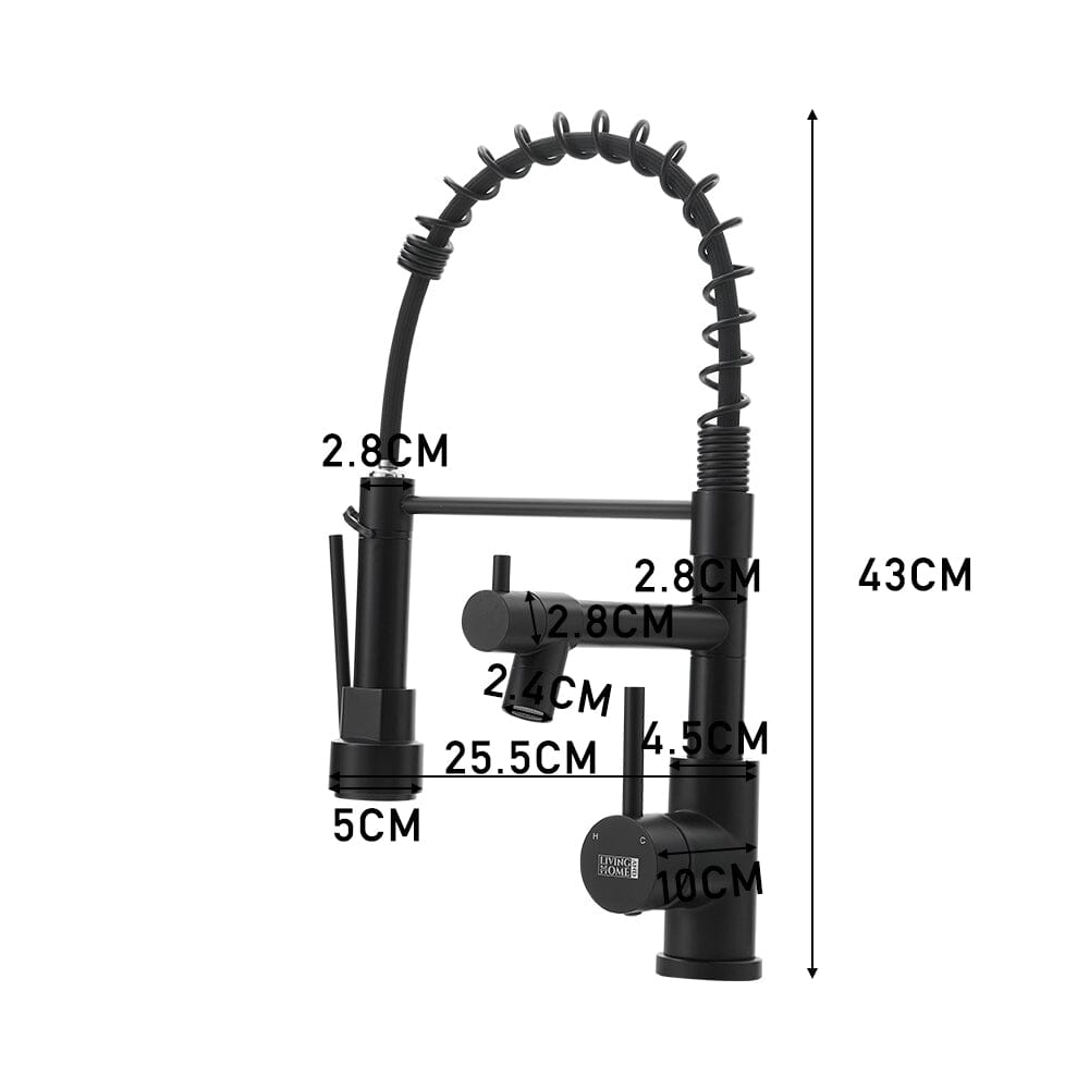 Stainless Steel Kitchen Faucet with Pull Down Spring Spout and Pot Filler Kitchen Taps Living and Home 