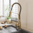 Modern Kitchen Pull Down Faucet Kitchen Taps Living and Home Brushed Gold 