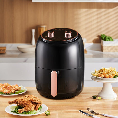 5.5L/8L Knob Air Fryer Black/Red/Green Air Fryers Living and Home 