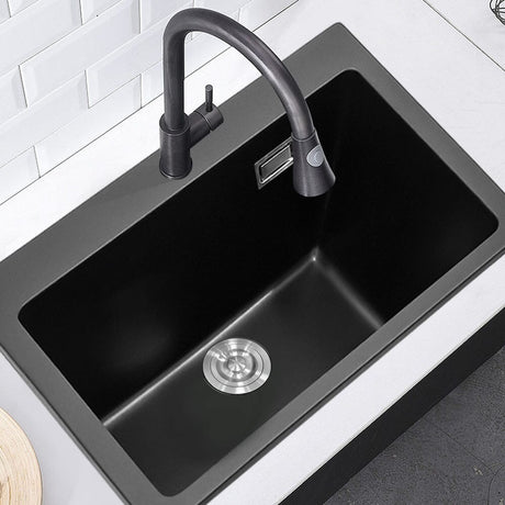 Quartz Undermount Kitchen Sink Single Bowl Living and Home 73.5cm W x 49cm D x 21cm H 