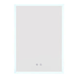 Surface Mount Frameless Single Door LED Mirror Cabinet Bathroom Mirror Cabinets Living and Home 