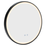 Round Metal Framed LED Wall Mirror Bathroom Mirrors Living and Home 